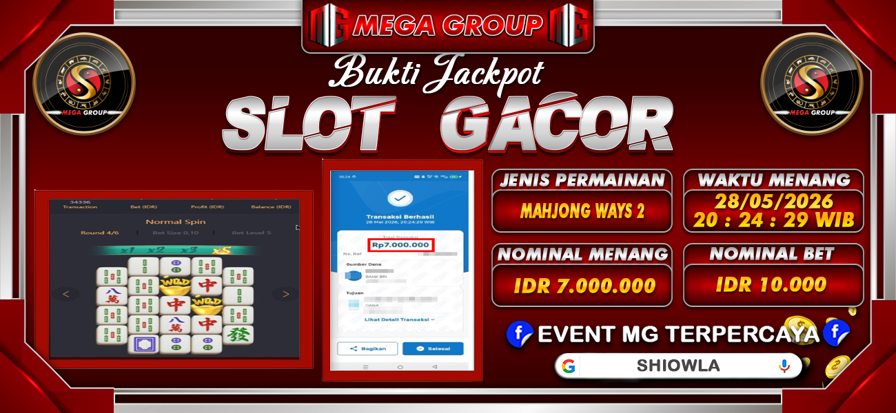 Bukti JP situs Shiowla hari Jumat, 29 Mei 2026