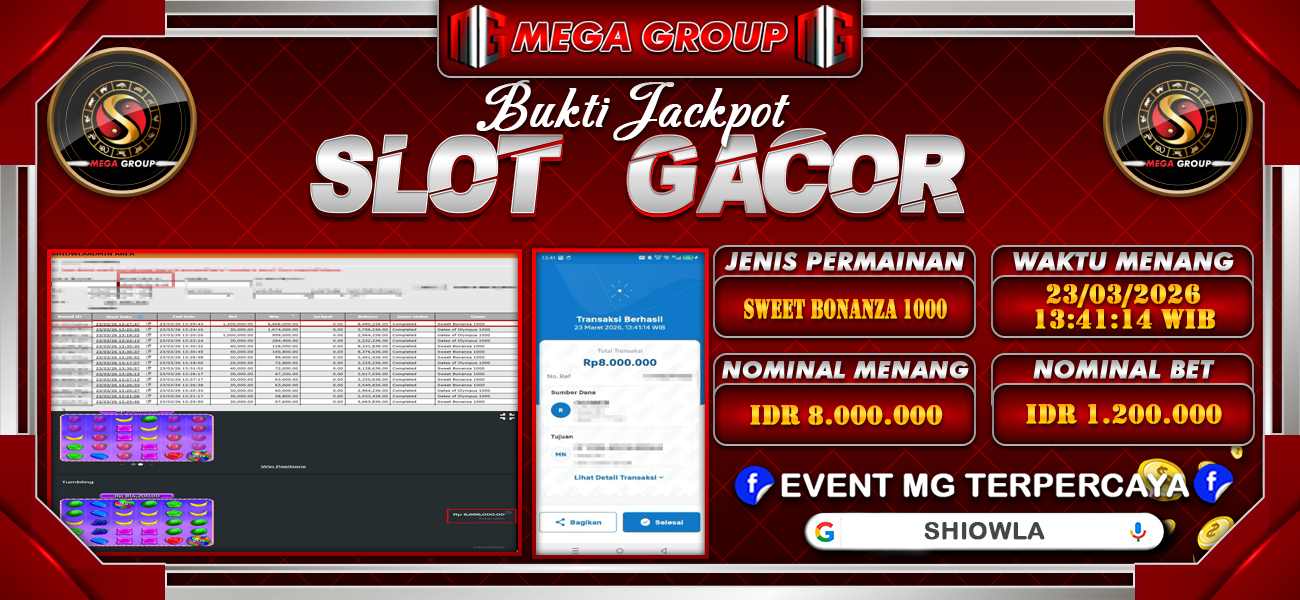 Bukti JP situs Shiowla hari Senin, 23 Maret 2026