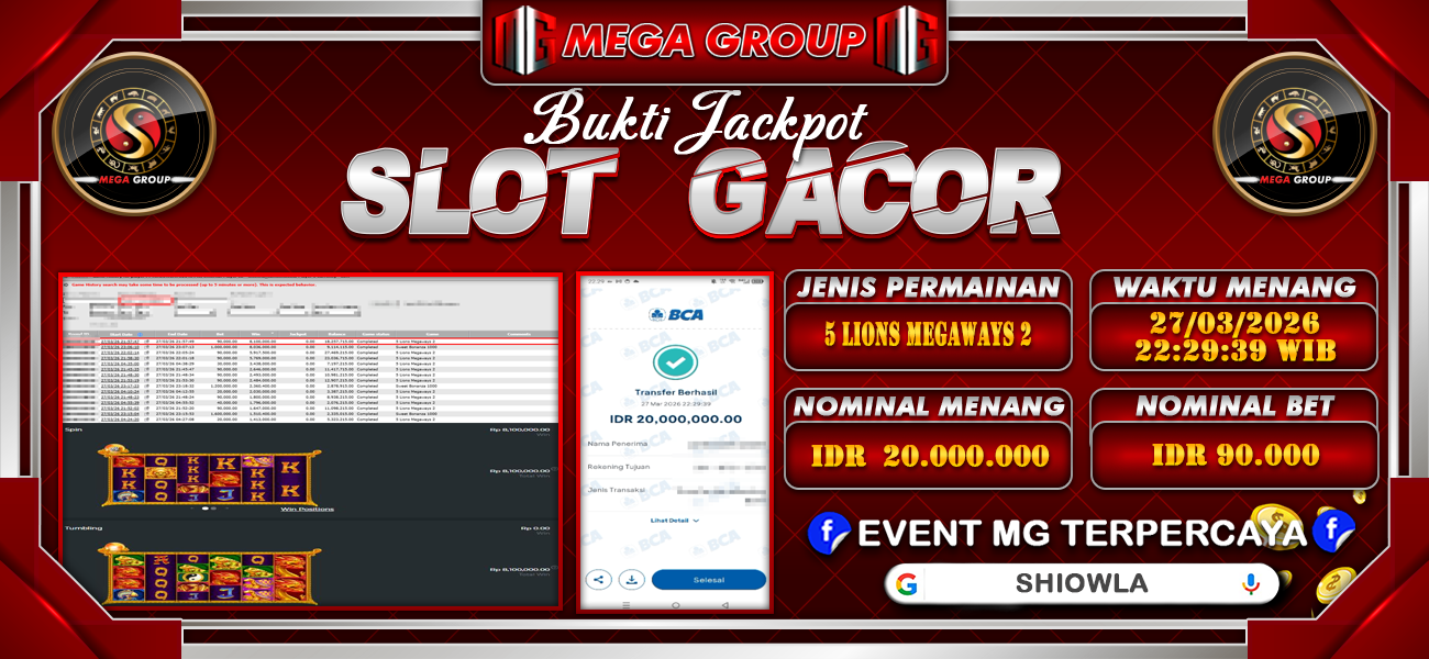 Bukti JP situs Shiowla hari Jumat, 27 Maret 2026